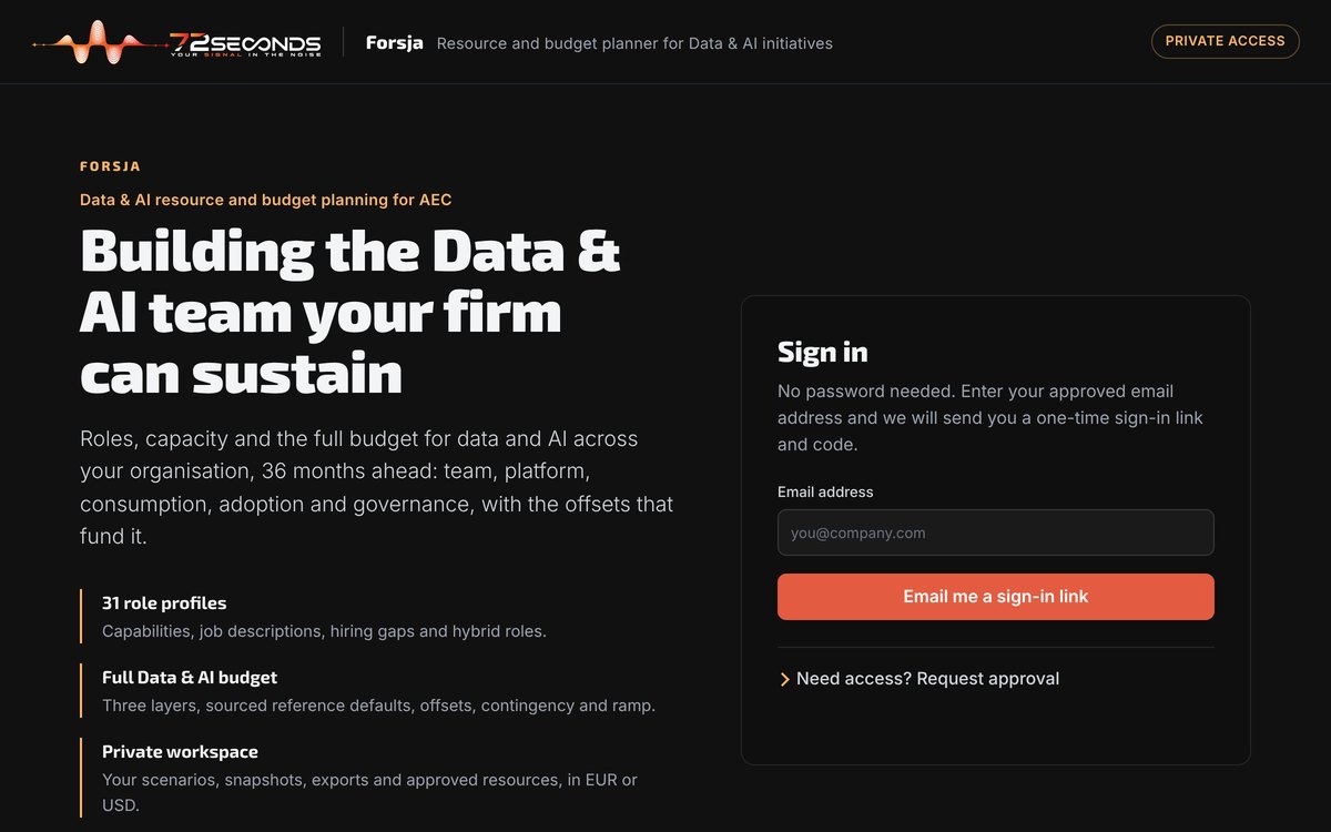The hiring planner sign-in page